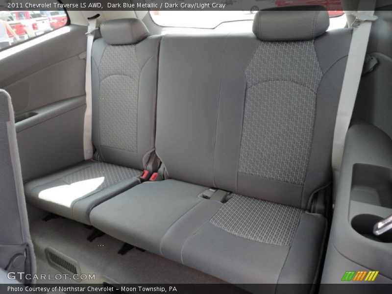 Dark Blue Metallic / Dark Gray/Light Gray 2011 Chevrolet Traverse LS AWD