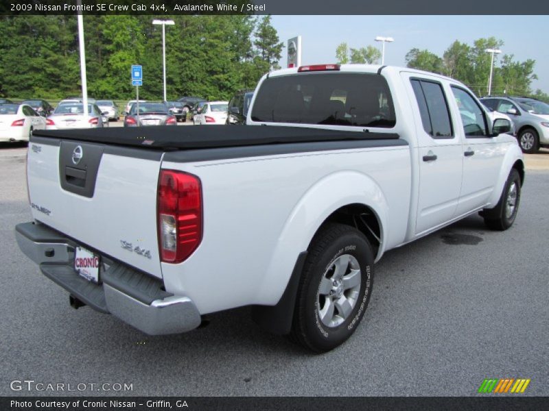 Avalanche White / Steel 2009 Nissan Frontier SE Crew Cab 4x4