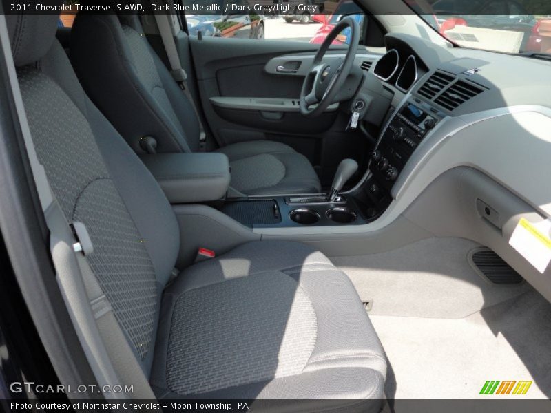 Dark Blue Metallic / Dark Gray/Light Gray 2011 Chevrolet Traverse LS AWD