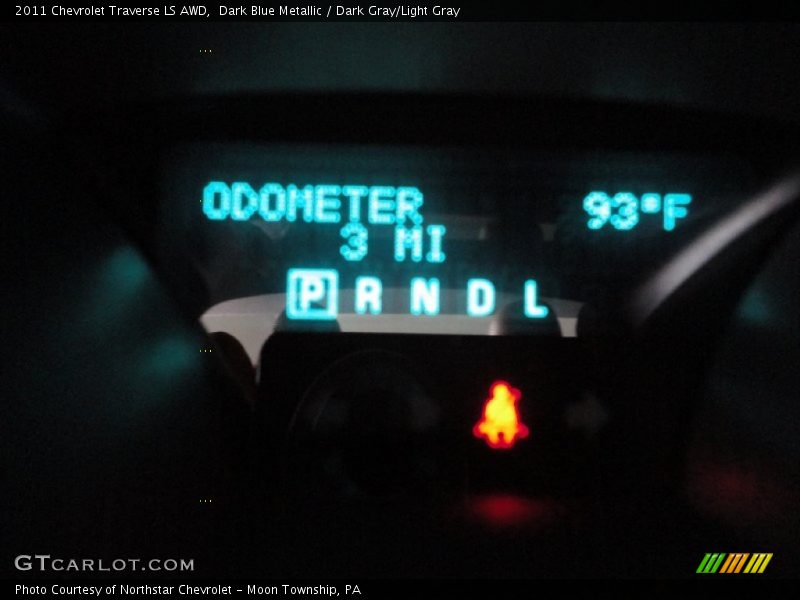 Dark Blue Metallic / Dark Gray/Light Gray 2011 Chevrolet Traverse LS AWD