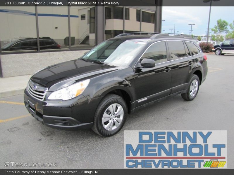 Crystal Black Silica / Warm Ivory 2010 Subaru Outback 2.5i Wagon