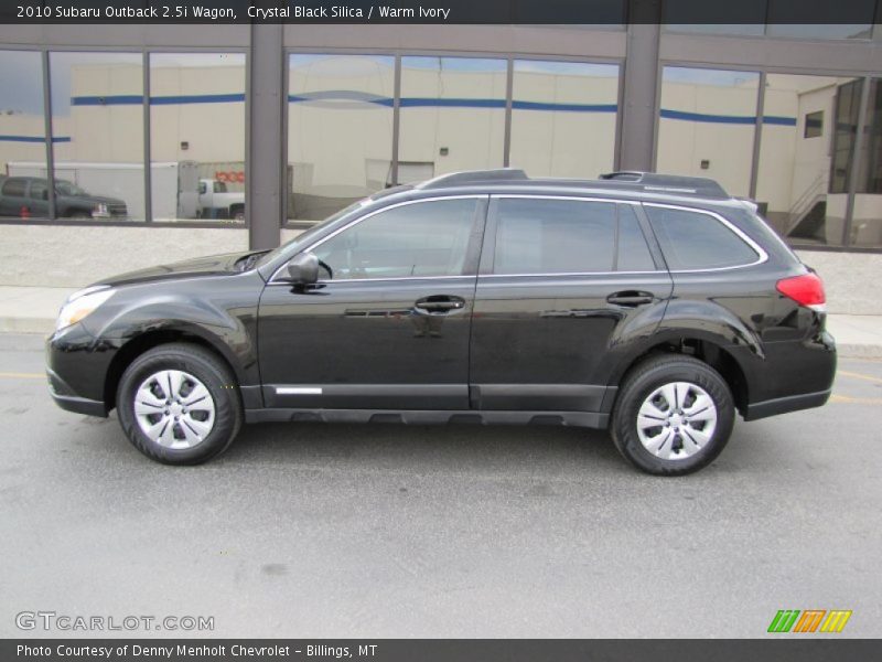 Crystal Black Silica / Warm Ivory 2010 Subaru Outback 2.5i Wagon