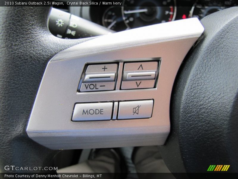 Controls of 2010 Outback 2.5i Wagon