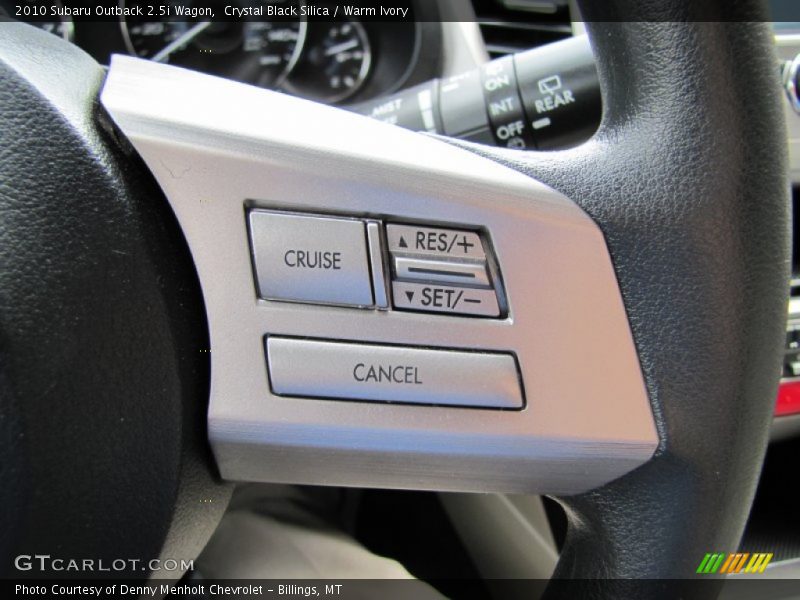 Controls of 2010 Outback 2.5i Wagon