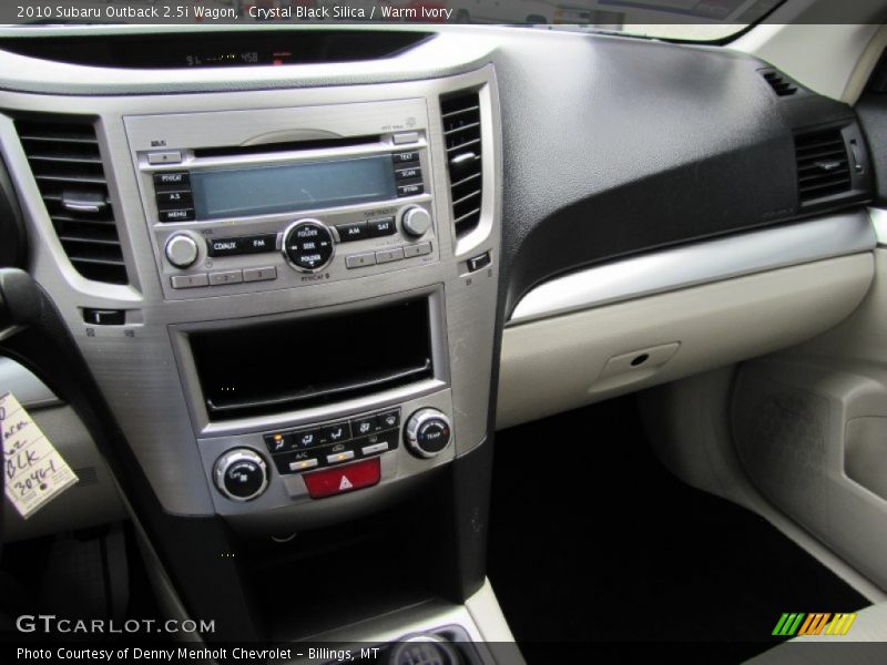 Crystal Black Silica / Warm Ivory 2010 Subaru Outback 2.5i Wagon