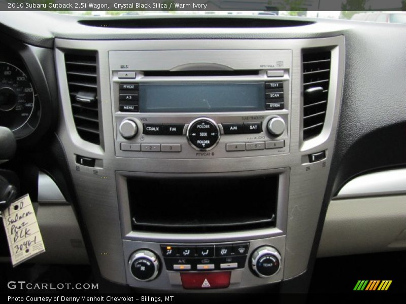 Controls of 2010 Outback 2.5i Wagon