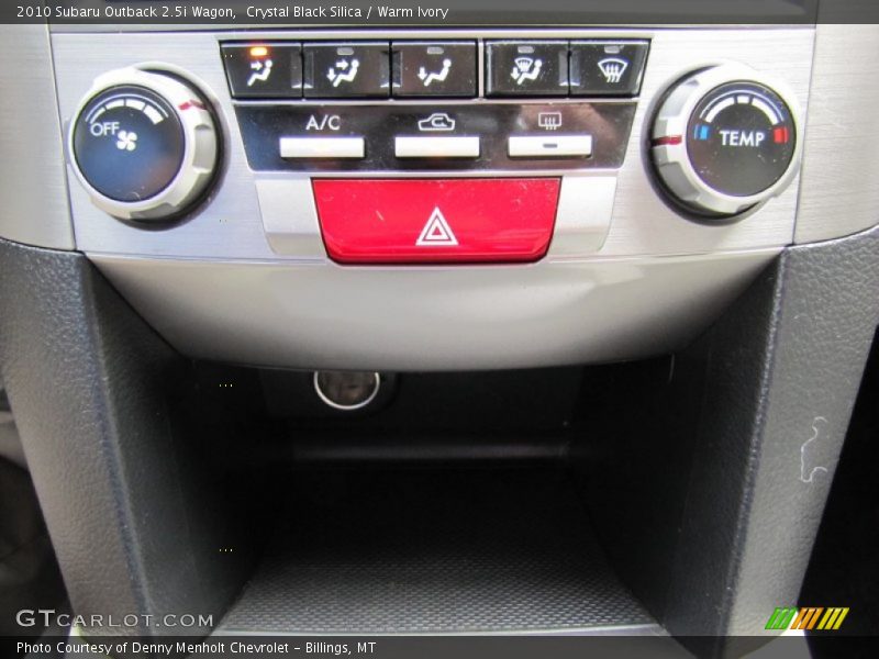 Controls of 2010 Outback 2.5i Wagon