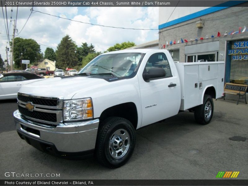 Summit White / Dark Titanium 2011 Chevrolet Silverado 2500HD Regular Cab 4x4 Chassis