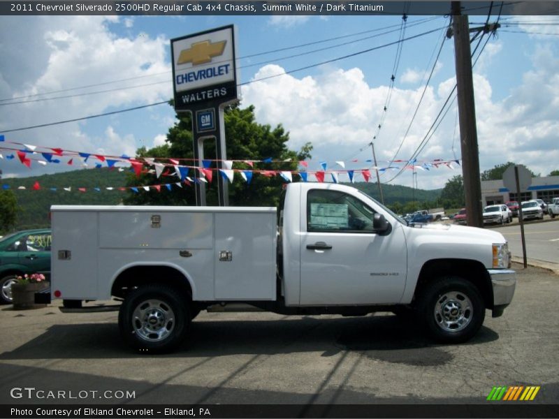 Summit White / Dark Titanium 2011 Chevrolet Silverado 2500HD Regular Cab 4x4 Chassis