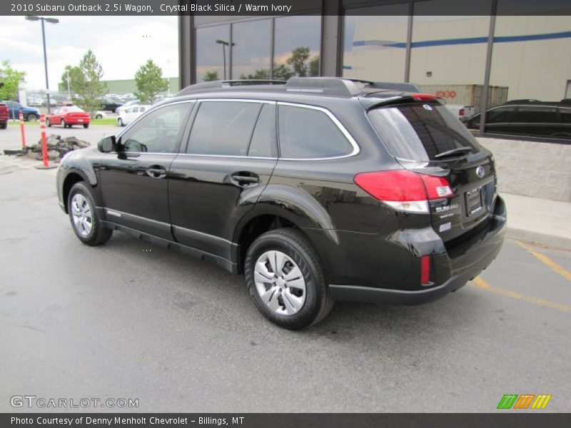 Crystal Black Silica / Warm Ivory 2010 Subaru Outback 2.5i Wagon