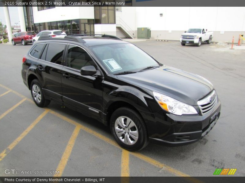 Crystal Black Silica / Warm Ivory 2010 Subaru Outback 2.5i Wagon