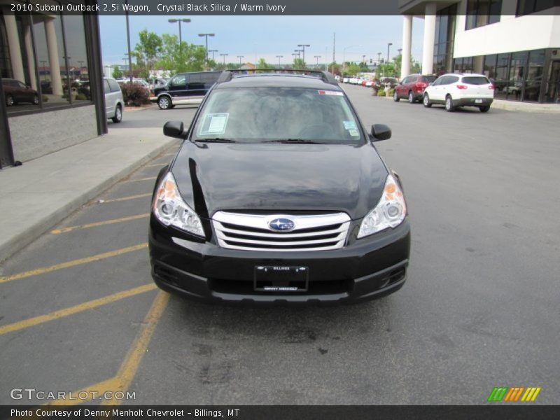 Crystal Black Silica / Warm Ivory 2010 Subaru Outback 2.5i Wagon