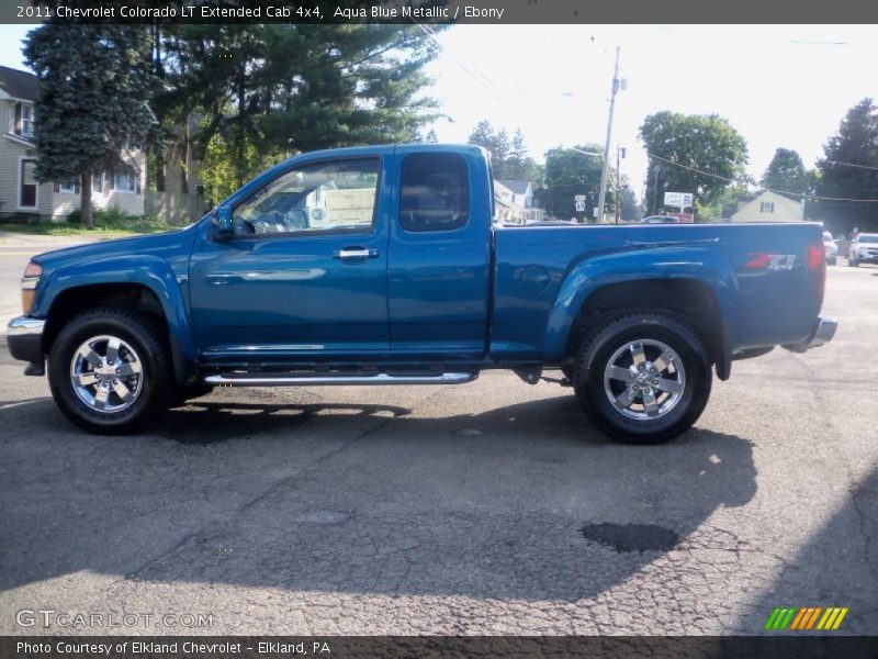 Aqua Blue Metallic / Ebony 2011 Chevrolet Colorado LT Extended Cab 4x4