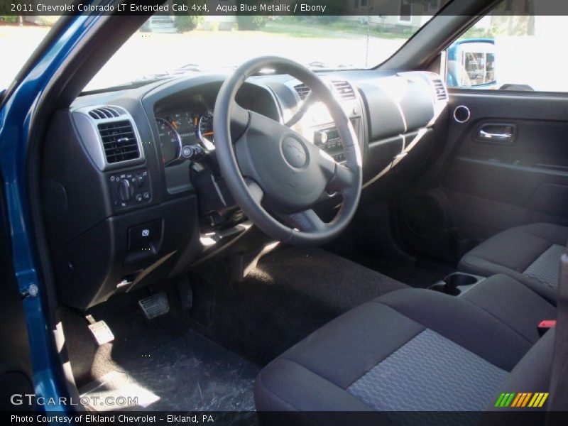 Aqua Blue Metallic / Ebony 2011 Chevrolet Colorado LT Extended Cab 4x4