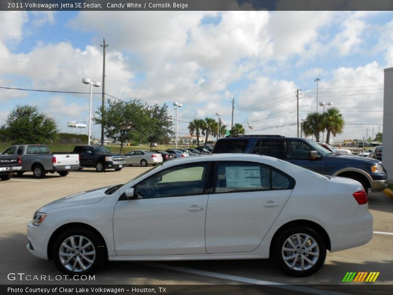 Candy White / Cornsilk Beige 2011 Volkswagen Jetta SE Sedan