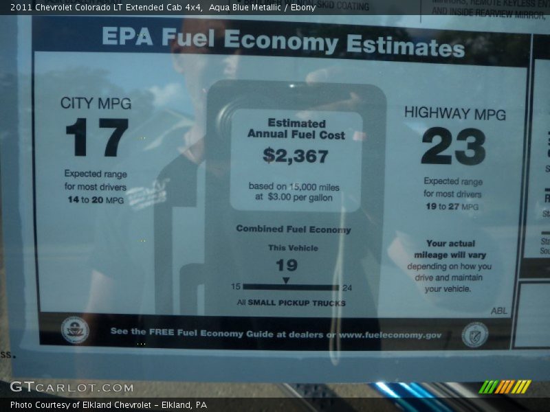  2011 Colorado LT Extended Cab 4x4 Window Sticker