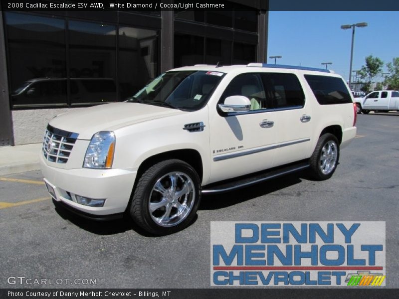 White Diamond / Cocoa/Light Cashmere 2008 Cadillac Escalade ESV AWD