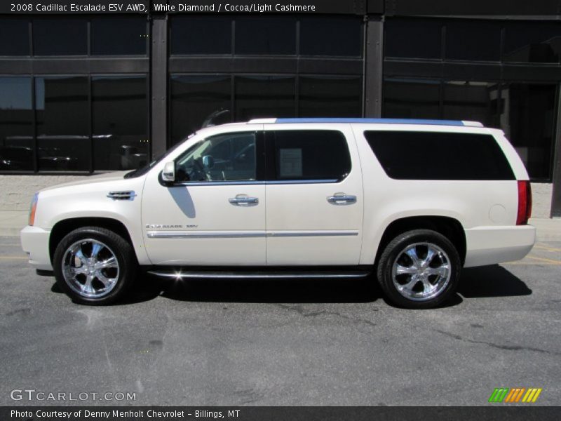 White Diamond / Cocoa/Light Cashmere 2008 Cadillac Escalade ESV AWD