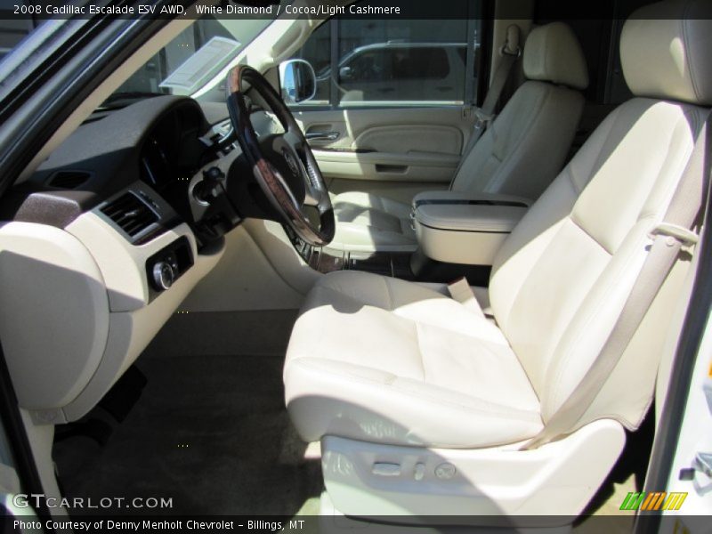 White Diamond / Cocoa/Light Cashmere 2008 Cadillac Escalade ESV AWD