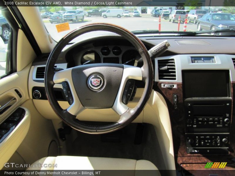 White Diamond / Cocoa/Light Cashmere 2008 Cadillac Escalade ESV AWD