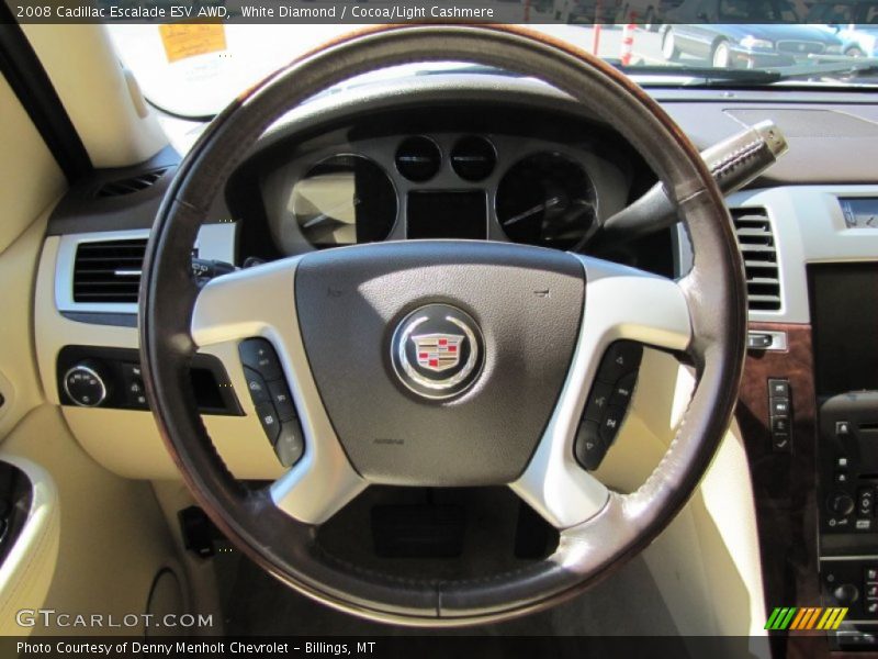 White Diamond / Cocoa/Light Cashmere 2008 Cadillac Escalade ESV AWD