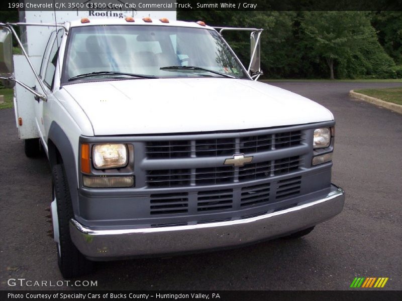 Summit White / Gray 1998 Chevrolet C/K 3500 C3500 Crew Cab Commercial Truck