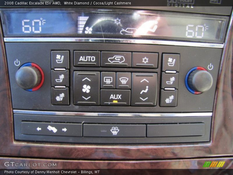 White Diamond / Cocoa/Light Cashmere 2008 Cadillac Escalade ESV AWD