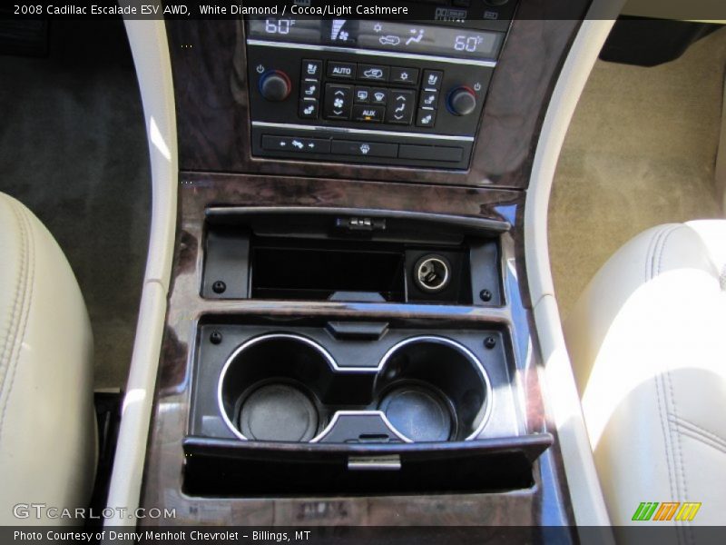 White Diamond / Cocoa/Light Cashmere 2008 Cadillac Escalade ESV AWD