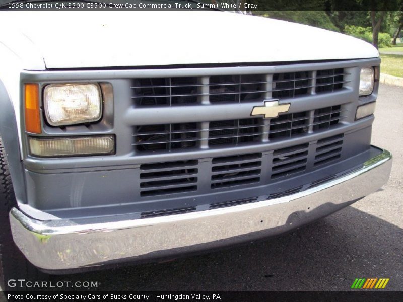 Summit White / Gray 1998 Chevrolet C/K 3500 C3500 Crew Cab Commercial Truck