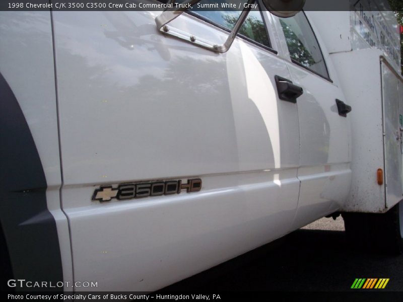 Summit White / Gray 1998 Chevrolet C/K 3500 C3500 Crew Cab Commercial Truck