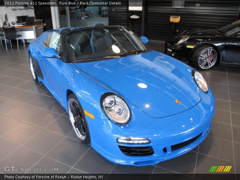 Pure Blue / Black/Speedster Details 2011 Porsche 911 Speedster