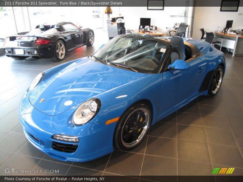 Pure Blue / Black/Speedster Details 2011 Porsche 911 Speedster