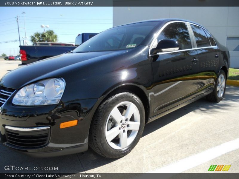 Black / Art Grey 2008 Volkswagen Jetta SE Sedan