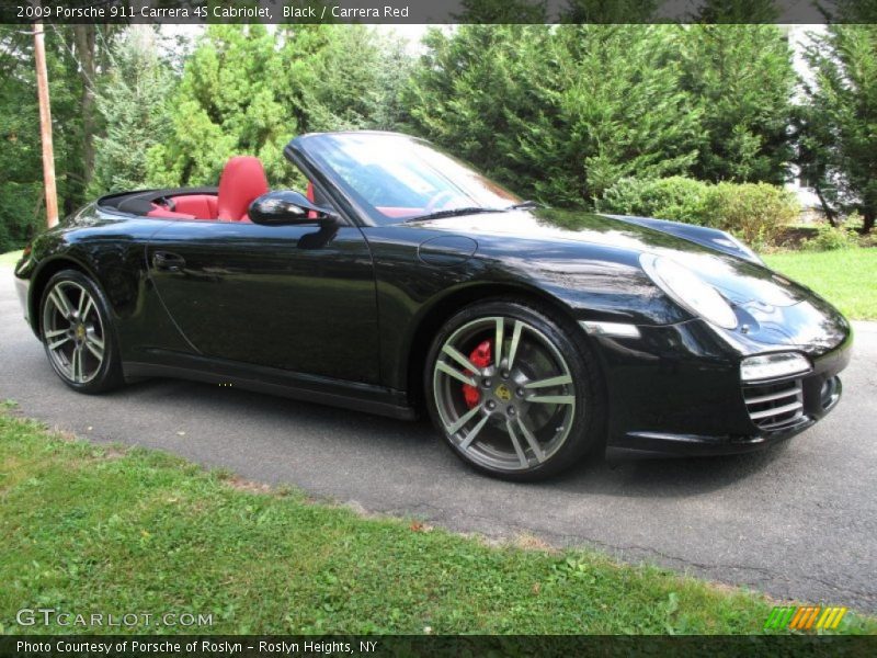 Black / Carrera Red 2009 Porsche 911 Carrera 4S Cabriolet