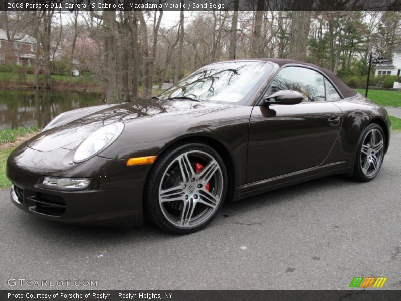 Macadamia Metallic / Sand Beige 2008 Porsche 911 Carrera 4S Cabriolet