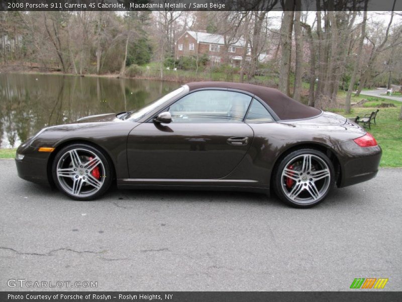 Macadamia Metallic / Sand Beige 2008 Porsche 911 Carrera 4S Cabriolet