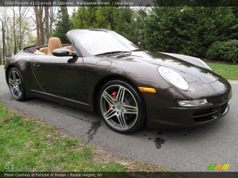 Macadamia Metallic / Sand Beige 2008 Porsche 911 Carrera 4S Cabriolet