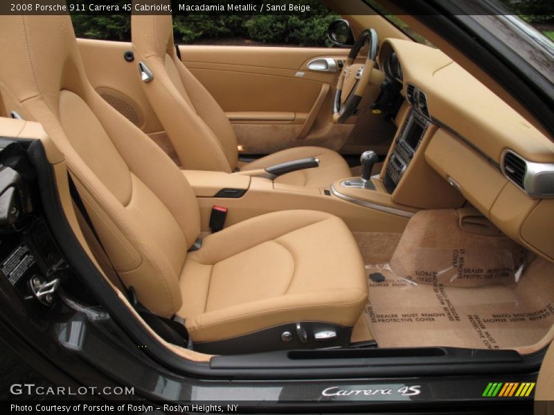 Macadamia Metallic / Sand Beige 2008 Porsche 911 Carrera 4S Cabriolet