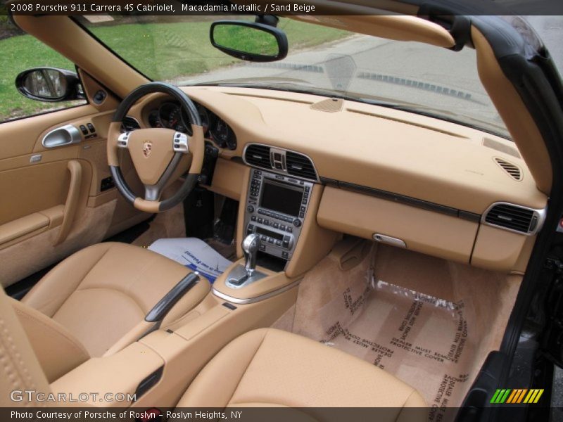 Macadamia Metallic / Sand Beige 2008 Porsche 911 Carrera 4S Cabriolet