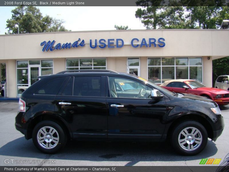 Black / Medium Light Stone 2008 Ford Edge SE
