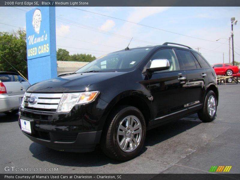 Black / Medium Light Stone 2008 Ford Edge SE