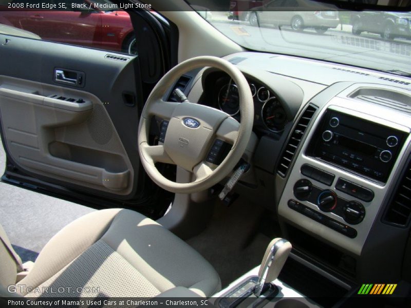 Black / Medium Light Stone 2008 Ford Edge SE