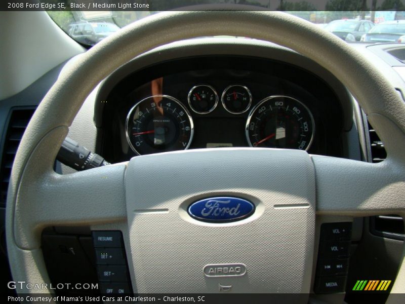 Black / Medium Light Stone 2008 Ford Edge SE