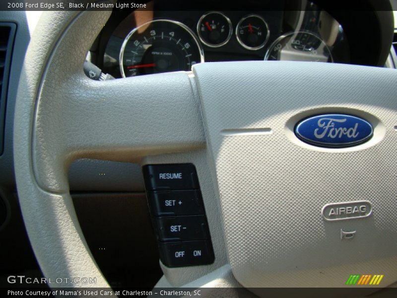 Black / Medium Light Stone 2008 Ford Edge SE