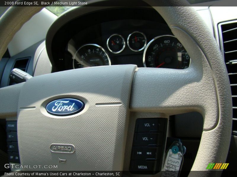 Black / Medium Light Stone 2008 Ford Edge SE