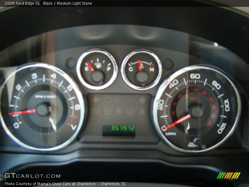 Black / Medium Light Stone 2008 Ford Edge SE
