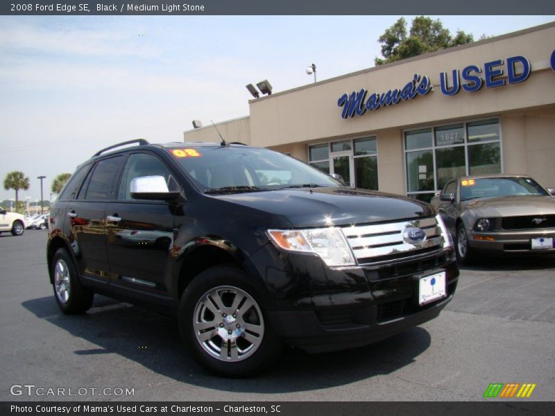 Black / Medium Light Stone 2008 Ford Edge SE