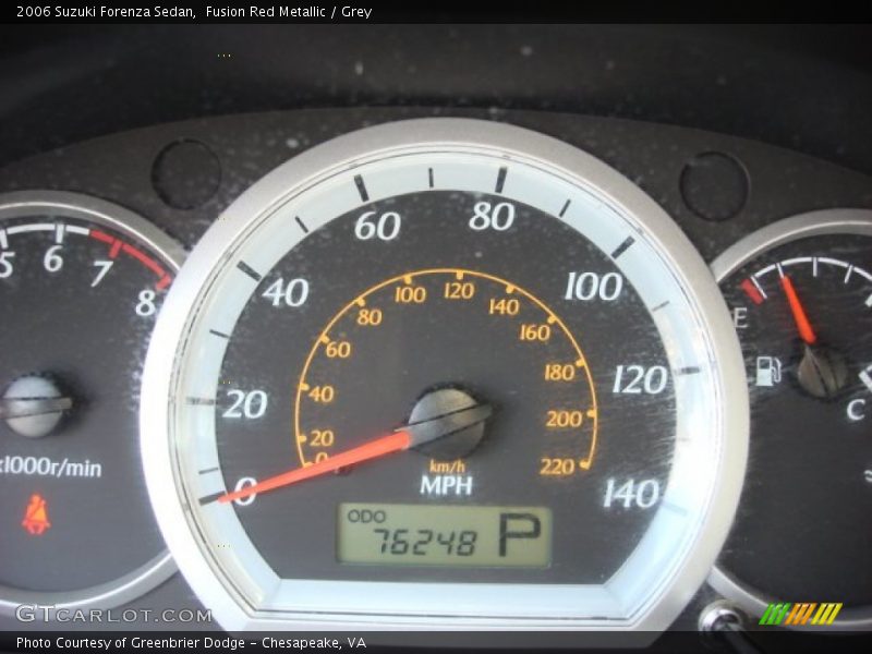 Fusion Red Metallic / Grey 2006 Suzuki Forenza Sedan