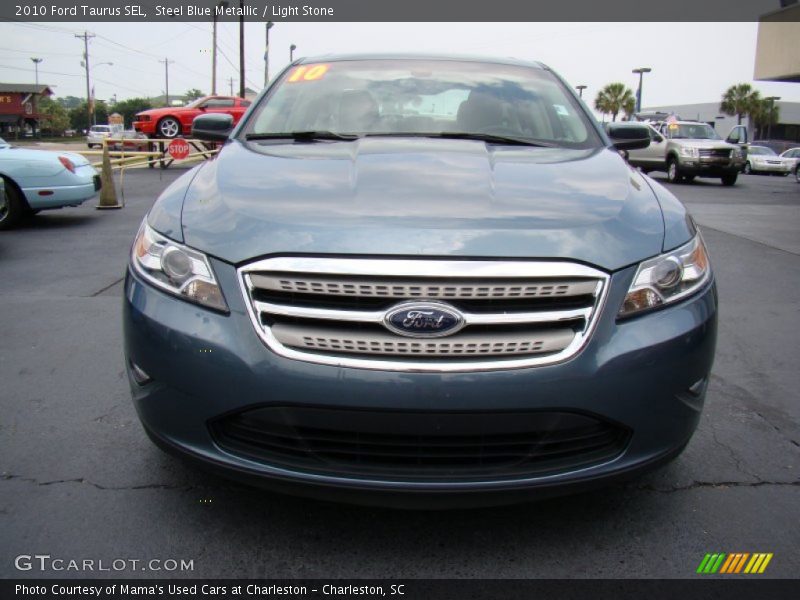 Steel Blue Metallic / Light Stone 2010 Ford Taurus SEL