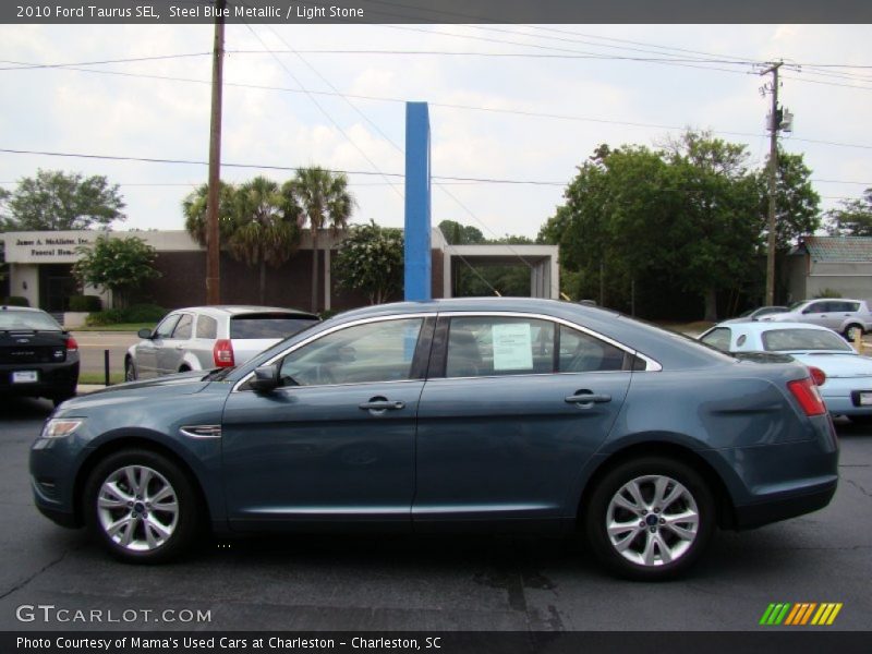 Steel Blue Metallic / Light Stone 2010 Ford Taurus SEL